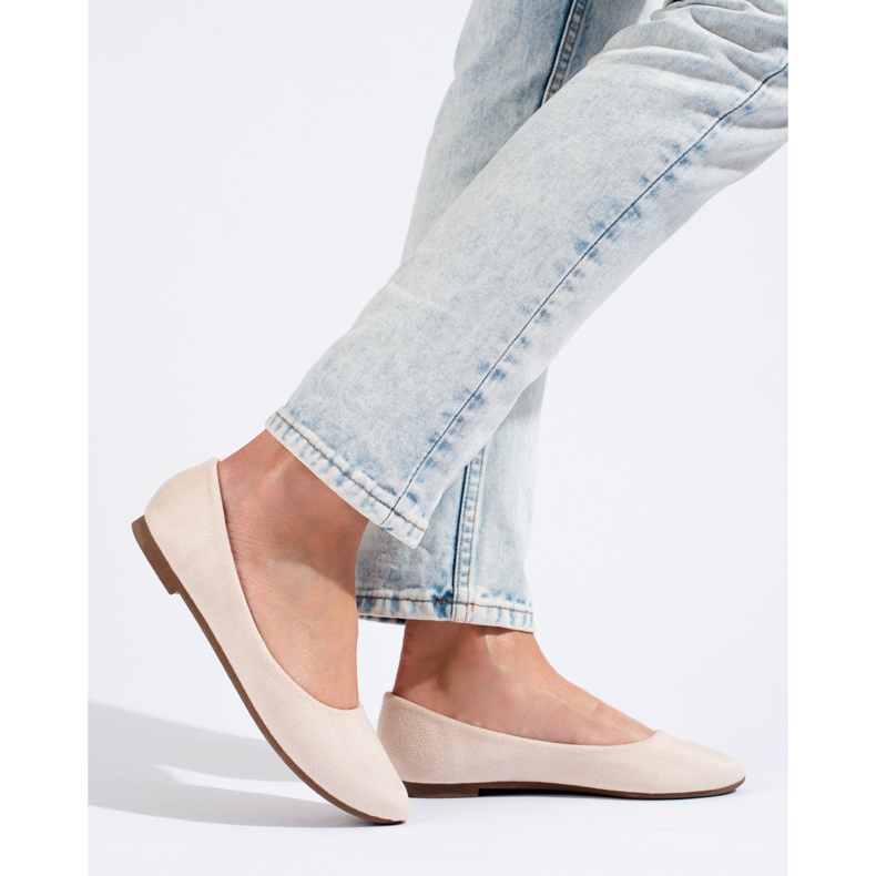 W. Potocki Dámské semišové klasické béžové balerínyPotocki béžový 1