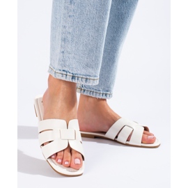 Klasické dámské pantofle bílé Shelovet bílý 1