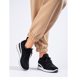 Černé textilní tenisky Shelovet na klínku černá 1