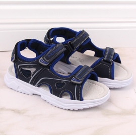 Chlapecké sandály na suchý zip McKeylor 47701 tmavě modré modrý 3
