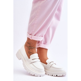 White Riverside Slip On Platform Mokasíny bílý 1