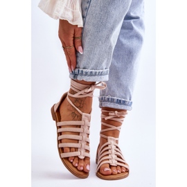 FC3 Dámské semišové římské sandály Béžová Semper béžový 1