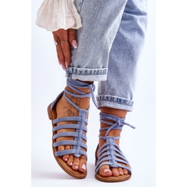 FC3 Dámské římské semišové sandály Blue Semper modrý 1 FC3 Dámské římské semišové sandály Blue Semper modrý 1