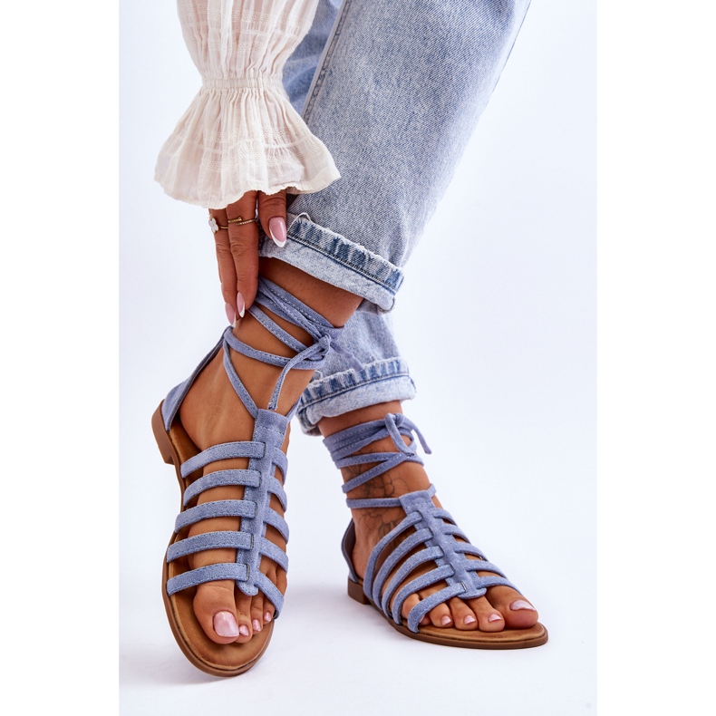 FC3 Dámské římské semišové sandály Blue Semper modrý 2 FC3 Dámské římské semišové sandály Blue Semper modrý 2