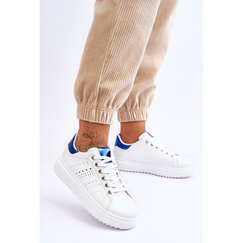 Dámská sportovní obuv bílá a modrá Buďte první! bílý 2
