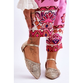 FM1 Elegantní dámské sandály ploché zlaté Sheia zlatý 1