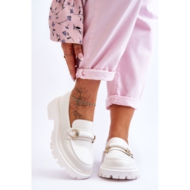 FG1 Dámské Mokasíny Na Masivní Platformě Bílé Calypso bílý 1