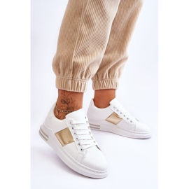 Klasické bílé a zlaté sportovní boty Follow Me bílý 2 Klasické bílé a zlaté sportovní boty Follow Me bílý 2