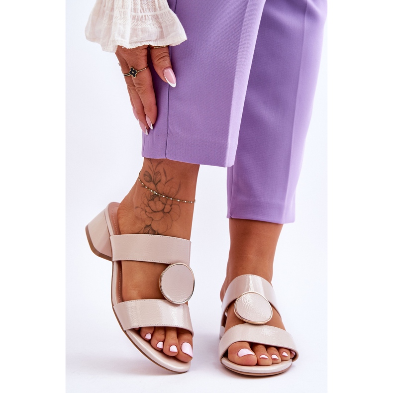 Elegantní vysoké podpatky Sergio Leone KL310 béžová béžový 1