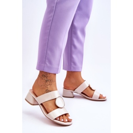 Elegantní vysoké podpatky Sergio Leone KL310 béžová béžový 2