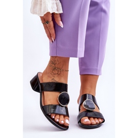 Elegantní vysoké podpatky Sergio Leone KL310 Black černá 1