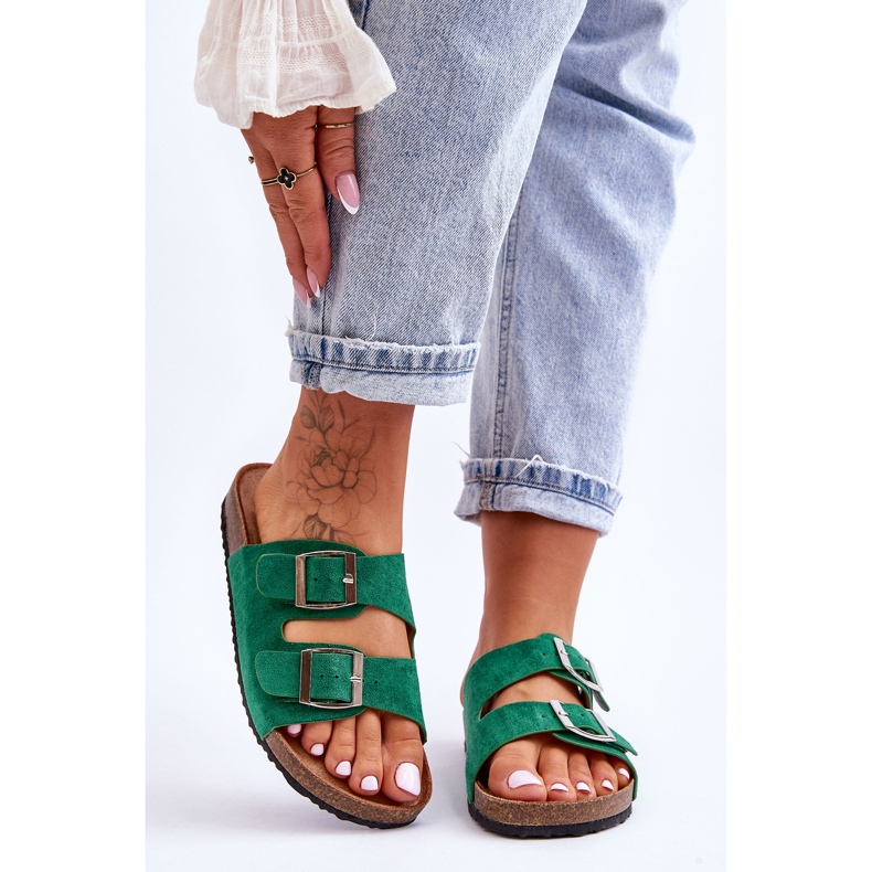 FB1 Dámské Slip-on Slides Zelené Destino zelený 1