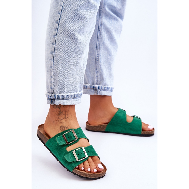 FB1 Dámské Slip-on Slides Zelené Destino zelený 2