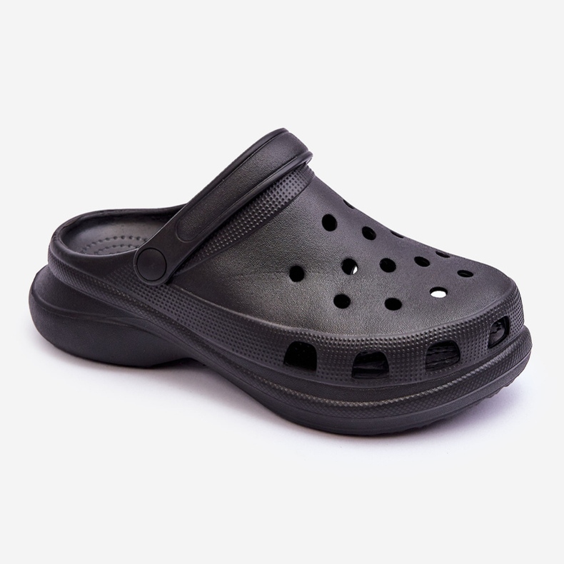 PG2 Pěna Klouže Crocs Na Robustní Podrážce černá Katniss 1