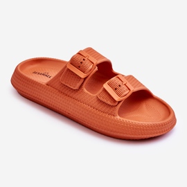Dámské pěnové sandály s pruhy Orange Sharmen pomerančový 1