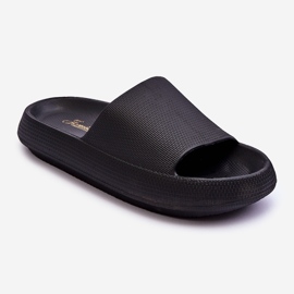 Fashion Módní pěnové pantofle na robustní platformě černá Linnea 1