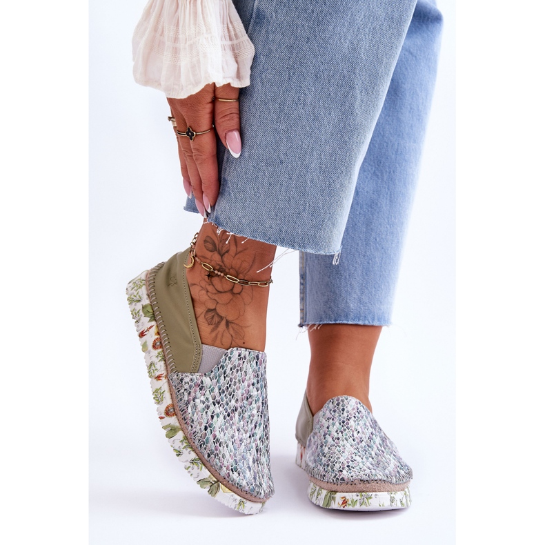 Dámské kožené nazouváky Maciejka 03512-51 Zelená 1 Dámské kožené nazouváky Maciejka 03512-51 Zelená 1