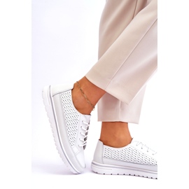 Vinceza Dámské kožené sportovní boty tenisky bílé Elami bílý 2 Vinceza Dámské kožené sportovní boty tenisky bílé Elami bílý 2