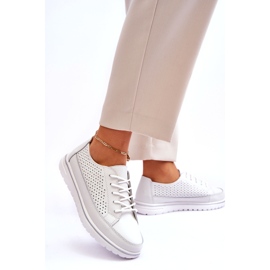 Vinceza Dámské kožené sportovní boty tenisky bílé Elami bílý 4 Vinceza Dámské kožené sportovní boty tenisky bílé Elami bílý 4
