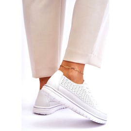 Vinceza Dámské kožené sportovní boty tenisky bílé Elami bílý 5 Vinceza Dámské kožené sportovní boty tenisky bílé Elami bílý 5