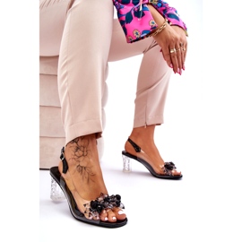 S.Barski Módní sandály s černými korálky Terrance 1