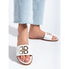 Klasické dámské pantofle bílé Shelovet bílý 2