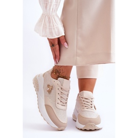 PS1 Lesklá sportovní obuv s béžovým zdobením Seneca 1