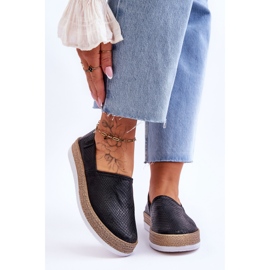 Kožené espadrilky Mokasíny Big Star LL276002 Black černý 1