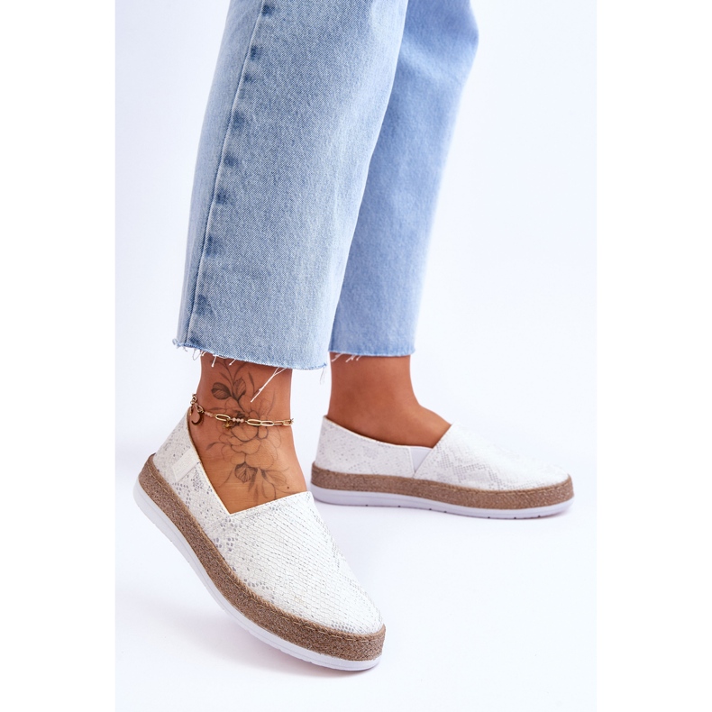 Kožené espadrilky Mokasíny Big Star LL276004 Bílé bílý 2