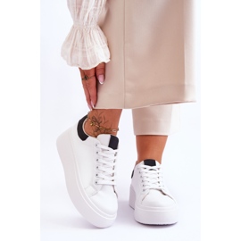 Sportovní Boty Na Masivní Platformě Bílé A černé Boneti bílý 1