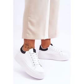 Sportovní Boty Na Masivní Platformě Bílé A černé Boneti bílý 2