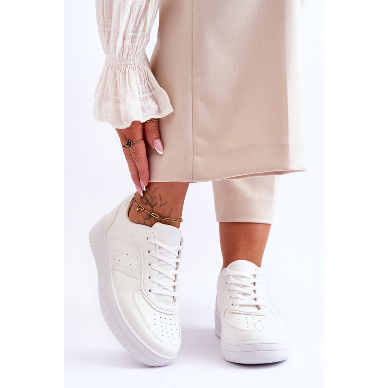 Klasická platforma sportovní boty bílé Feel It bílý 1