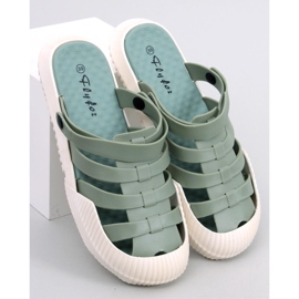 Dámské gumové sandály Sammy Green zelená 1 Dámské gumové sandály Sammy Green zelená 1