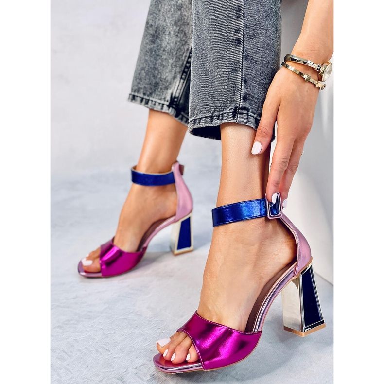 Seastar Geometrické sandály na podpatku od Marshmello Rose růžový 1 Seastar Geometrické sandály na podpatku od Marshmello Rose růžový 1