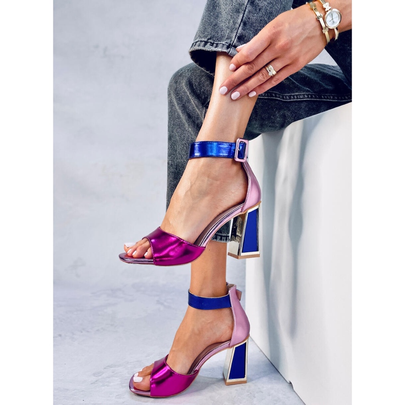 Seastar Geometrické sandály na podpatku od Marshmello Rose růžový 2 Seastar Geometrické sandály na podpatku od Marshmello Rose růžový 2