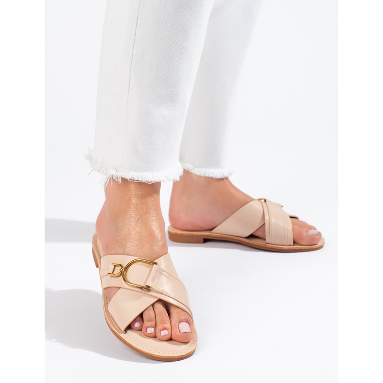 Dámské béžové pantofle Shelovet béžový 1