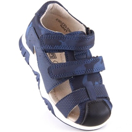 Sandály na suchý zip camo News Jr 5909 tmavě modrá modrý 1