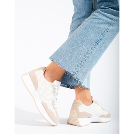 TRENDI Sportovní Obuv Na Platformě béžový bílý šedá 1