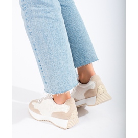 TRENDI Sportovní Obuv Na Platformě béžový bílý šedá 2