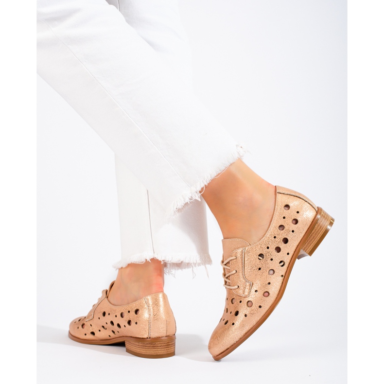 W. Potocki Dámské prolamované šněrovací boty Potocki béžové béžový 1 W. Potocki Dámské prolamované šněrovací boty Potocki béžové béžový 1