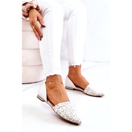 Elegantní kožené baleríny Laura Messi 1110 Béžová béžový 3