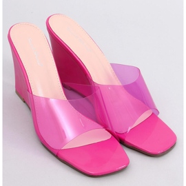 BM Transparentní Wedge Slides Rocks Fuchsia růžový 1