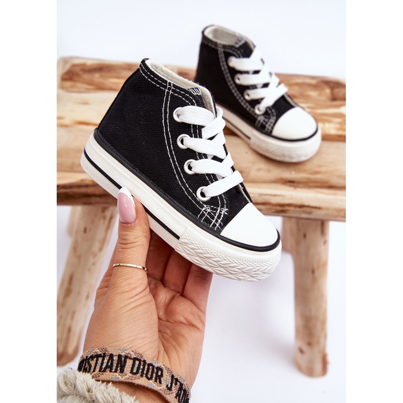 Dětské vysoké tenisky Black Filemon černá 1