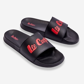 Pánské Lee Cooper LCW-23-42-1730 světlé pantofle černo-červené černý 2