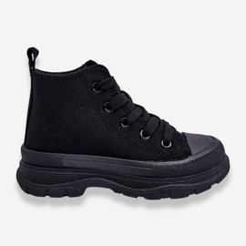 FR1 Dětské vysoké tenisky Black Freeze černá 1