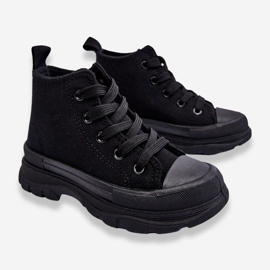 FR1 Dětské vysoké tenisky Black Freeze černá 2