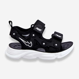 Tobias Boys Sandály na suchý zip černá a bílá 1 Tobias Boys Sandály na suchý zip černá a bílá 1