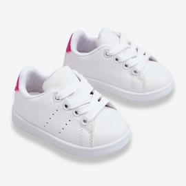 FR1 Dětské sportovní boty White and Pink Miles bílý 2