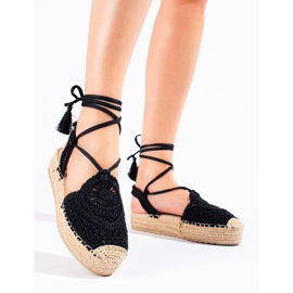 Černé espadrilky na platformě od Shelovet boho černý 1