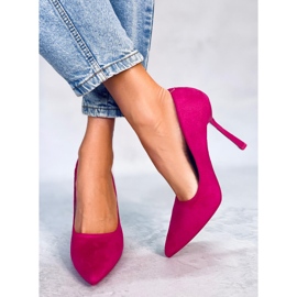 Seastar Dámské semišové podpatky Camerin Fuchsia růžový 5